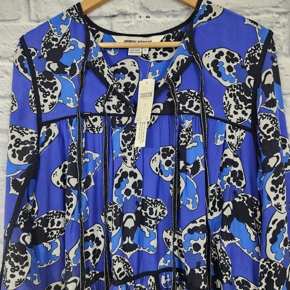 Anthropologie Dhruv Kapoor long-sleeve printed babydoll mini dress - Picture 5 of 9